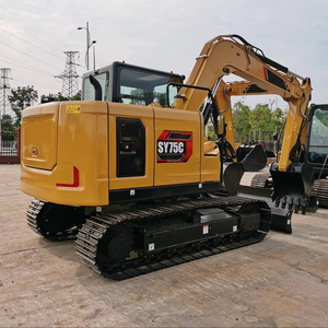 Excavatrice compacte SY75C avec bras à longue portée de 7 m excelle dans les travaux de construction municipale complexes - Product Image 2