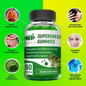 Etiqueta privada Té verde Espinaca, brócoli, Moringa Vitamina Suplemento nutricional Gomitas - Product Image 3