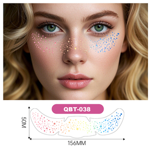 Nuovi Design di Tatuaggi Temporanei Impermeabili con Glitter Metallizzato e Lentiggini, Adesivi Olografici per Trucco da Festival - Product Image 6
