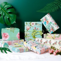 Kertas Pembungkus Kado Ulang Tahun Motif Bunga Cerah Ukuran 50*70cm, Gaya Segar