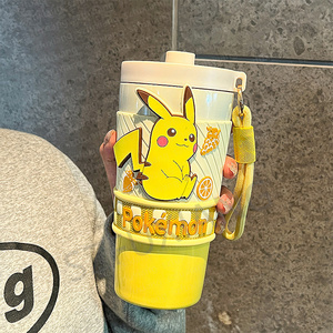 Venta al por mayor Descuentos a granel <span class=keywords><strong>Pika</strong></span> Children's Sunshine Thermos Yellow Tumbler 316 Food Grade Portable Straw Student Cups - Product Image 3