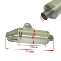 Silencieux d'échappement 38 mm style T4 pour moto tout-terrain, VTT, quad