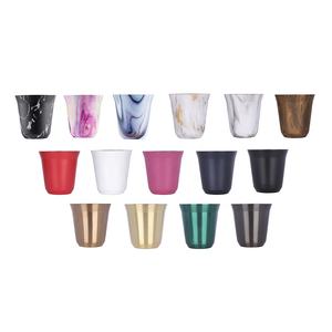 Tasses à expresso personnalisées isolées à Double paroi <span class=keywords><strong>en</strong></span> acier inoxydable 80ml, tasses à <span class=keywords><strong>café</strong></span>, tasse incassable sans tige, petite tasse - Product Image 2
