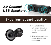 Altavoz USB para ordenador, Mini altavoz de barra de sonido alimentado por USB, altavoz estéreo para ordenador portátil, PC de escritorio, dormitorio y oficina