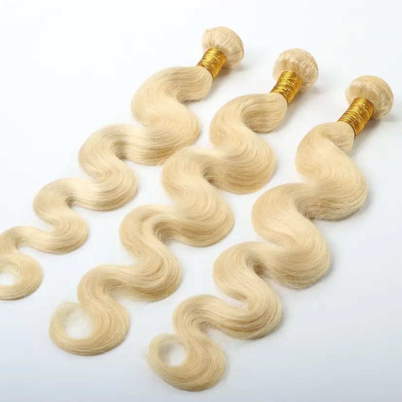 Mèches brésiliennes naturelles de luxe, I Tip blond pour femme noire, 100% cheveux humains Remy, extension de cheveux Micro Link