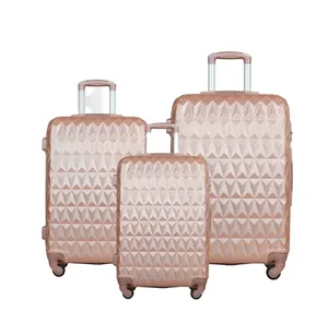 New Design ABS Light Weight Roll Suitcase sets Premium Travel Luggage Carry Travel 3 Pieces Luggage Set