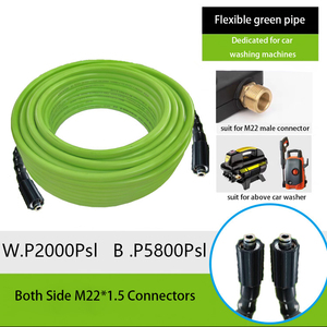 Accessoires pour nettoyeur haute pression 5800 PSI : <span class=keywords><strong>Tuyau</strong></span> de sortie haute pression, <span class=keywords><strong>tuyau</strong></span> antidéflagrant, <span class=keywords><strong>tuyau</strong></span> de nettoyage souple vert - Product Image 4