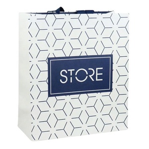 Luxury Gold Foil Stamping Custom Bags Logo Shopping Black Cardboard Paper Bags With Your Own Logo - Product Image 6