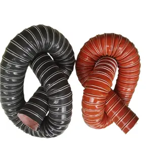 Flexible silicone rubber ventilation duct