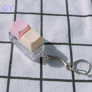 QY coloré Keycap porte-clés décompression clic bouton jouet sensoriel soulagement du Stress pendentif sac à dos ornement - Product Image 5
