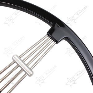 Volante Deportivo <span class=keywords><strong>Vintage</strong></span> de 40 cm (15 3/4 pulgadas) de 3 Radios, Estilo Banjo, de Plástico Negro y Blanco de Alta Calidad, para <span class=keywords><strong>Porsche</strong></span> 356 a B C de 1950-1966 - Product Image 3