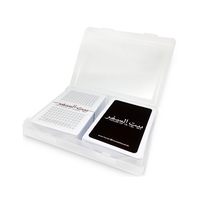 Boîte double pour cartes à jouer, étui de rangement en plastique acrylique transparent avec rabat, personnalisable avec logo, certifiée EN71