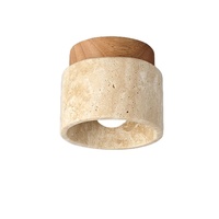 Plafonnier LED Décor Wabi Sabi Travertin Jaune pour Hall, Restaurant, Hôtel, Allée, Couloir, Balcon, Entrée et Salon