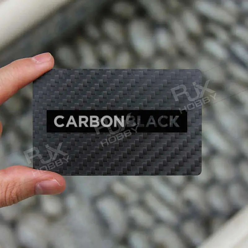 RJX custom carbon fiber business cards with logo printing