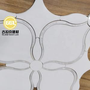 Blanco mármol mosaico de <span class=keywords><strong>concha</strong></span> loseta de se Decoración - Product Image 3