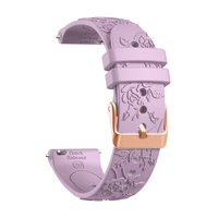 20Mm Silikon Indah Desain Bunga Timbul Wanita Amazfit 2/3/4,4 Aksesori Gelang Olahraga Mewah Mini 9 Warna Pin