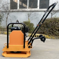 Compacteur à plaque vibrante à essence C120, 20KN, machine de compactage du sol et des routes à poussée manuelle