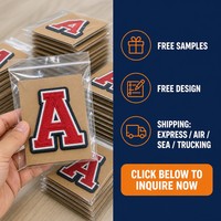 Patch en tissu PVC personnalisé avec lettres brodées en relief 3D pour vestes et chapeaux