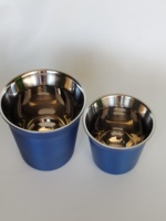 Tasses à café expresso en acier inoxydable à double paroi de 80 ml, 240 ml, verres à shot en métal réutilisables de 160 ml pour café, thé, boissons, empilables