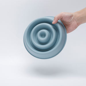 Custom Design 100% Food Grade Silicone Puro Round Slow Alimentador <span class=keywords><strong>Bowl</strong></span> para Cães Gatos, <span class=keywords><strong>Anti</strong></span>-Engasgamento & Melhorar a Digestão - Product Image 4