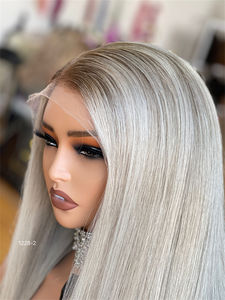 SHY 2024 Top Qualité Cheveux Bruts Balayage Blond Couleur Perruques Soie Droite Ombre Couleur Perruque Avec Des Cheveux De Bébé Pour Les Femmes - Product Image 6
