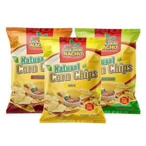 Stampa personalizzata per alimenti 50g 100g 150g busta colorata in plastica posteriore sigillata confezione gommosa <span class=keywords><strong>foto</strong></span> Mylar mais Chips sacchetto - Product Image 1