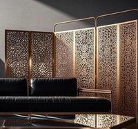 Clôture/Garde-corps contemporain en alliage d'aluminium découpé au laser et en fer avec main courante d'escalier en acier galvanisé antirouille
