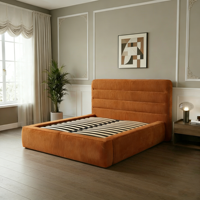 Lit rembourré nuage moderne et minimaliste, gain de place, adapté aux appartements, emballé sous vide
