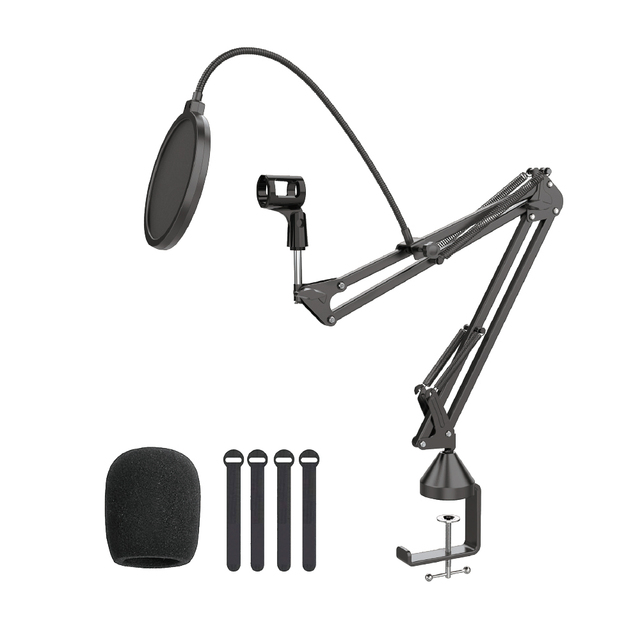 Adjustable Microphone Arm Upgraded Mic Filter Microphone Stand Boomarm Suspension Stand Microphone Studio Recording