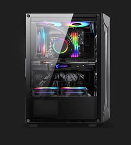Étui de jeu en verre trempé <span class=keywords><strong>ATX</strong></span> CPU Gamer ordinateur PC étui de jeu avec <span class=keywords><strong>plat</strong></span> Meah bureau gabinete gamer étui de jeu - Product Image 4