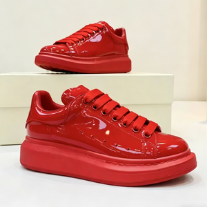 Zapatos de Cuero Casuales Modernos y Brillantes de Lujo, Zapatos de Diseñador para Hombre y Mujer, Zapatos Deportivos Transpirables de Calidad Original - Product Image 5