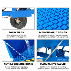 6-15ตันปรับทางลาดสำหรับลานเคลื่อนที่ทางลาดโหลดแบบไฮดรอลิกทางลาดสำหรับใช้บรรทุกภาชนะแบบแมนนวล - Product Image 5