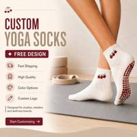 Chaussettes de yoga personnalisées en gros avec logo sur mesure, chaussettes antidérapantes à grip quart de tour en silicone pour femmes, idéales pour le Pilates, la danse, la barre et la gym