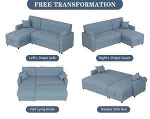 عكسها الأريكة السرير سحب L شكل أريكة سرير شقة الملكة أريكة نوم - Product Image 6