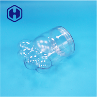 Pot en plastique PET transparent de petite taille, de forme unique, de qualité alimentaire, sans BPA, étanche, avec couvercles, pour chocolat, bonbons, collations, nourriture pour bébé, vente en gros