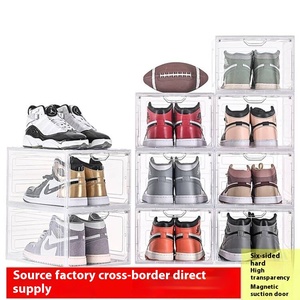 Chứ<span class=keywords><strong>c</strong></span> năng chống oxy hóa Pet Acrylic 6 mặt đầy đủ hộp giày <span class=keywords><strong>c</strong></span>ứng <span class=keywords><strong>c</strong></span>ó thể gập lại Sneakers lưu trữ tường trong suốt cho phòng khách hat - Product Image 2