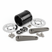 Boîtier de pédalier double pignon pour vélo tandem usiné CNC de haute précision - Pièces de cadre durables en alliage d'aluminium 7075