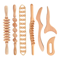 Outils de massage en bois portables de haute qualité, bâton de massage dorsal, ensemble de madérothérapie pour soulager les muscles, ensemble d'outils de massage corporel