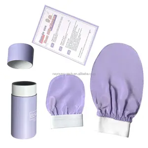 2023 Supplier Tan Removing Silk Exfoliating Glove Elastic Cuff Custom Printing Turkish Silk Exfoliating Mitt