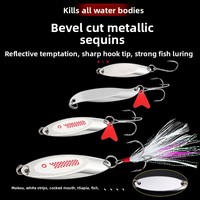 Leurre-cuillère de pêche à coupe oblique, imitation réaliste de poisson mandarin, pour la pêche en eau douce, appât artificiel pour crevettes et bar, vente en gros du fabricant de Weihai