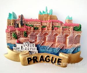 Souvenirs touristiques d'exportation de commerce extérieur de Yijia, aimants magnétiques de réfrigérateur de résine de <span class=keywords><strong>Prague</strong></span>, République tchèque, Collection Han - Product Image 6