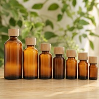 Flacon compte-gouttes Euro en verre ambré pour huiles essentielles, avec bouchon antivol et compte-gouttes intégré, disponible en 1 oz, 5 ml, 10 ml, 15 ml, 20 ml, 30 ml, 50 ml
