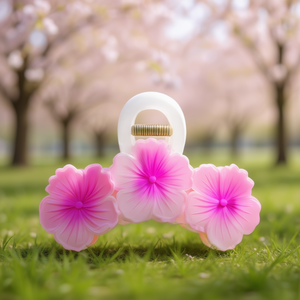 Fermaglio per capelli a forma di fiore da 10 cm in plastica per donne e ragazze, stile casual alla moda, alta qualità - Product Image 2