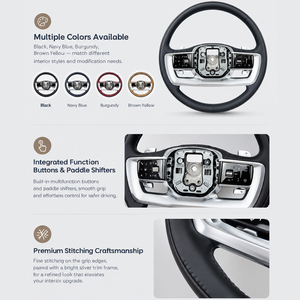 NaviHua Nuevo Volante de Coche Mejorado de Cuero y Fibra de Carbono para Land Rover Range Rover Vogue 2015-2022 - Product Image 2