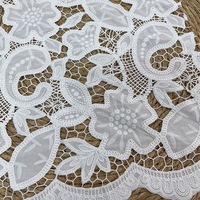 Tissu floral pour vêtements féminins, dentelle soluble dans l'eau 100% coton, tissu pour robe hawaïenne, tissu en coton, dentelle brodée