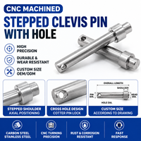 Longfan Personnalisé OEM Axe de clivage à épaule tourné CNC, haute précision, finition brillante, tête de 8 mm, trou traversant pour équipement