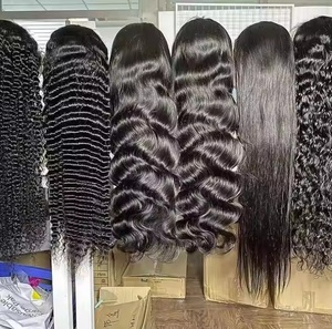 Perruque naturelle en cheveux vierges vietnamiens, noir de jais, grade 15A SDD, dentelle HD transparente 13x6, pré-épilée, sans colle, densité 250, pour femmes noires - Product Image 6
