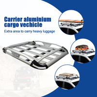 JINHUIJU Panier de toit universel 4x4 en aluminium de haute qualité pour Land Rover Discovery 4 avec éclairage LED noir, capacité 100 kg, fixation par serre-câbles