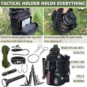 Borsa Termica per Bottiglia d'Acqua <span class=keywords><strong>da</strong></span> 64OZ, Design Mimetico, per Viaggi, Escursioni, Campeggio, Sport, Borsa Tattica Personalizzata - Product Image 5