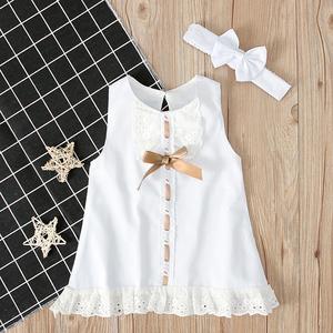 Nouvelle robe tutu blanche de Pâques en coton pour filles, costume de princesse, robe pour bébés filles, robe mignonne pour fête d'anniversaire, comprend des bandeaux - Product Image 2